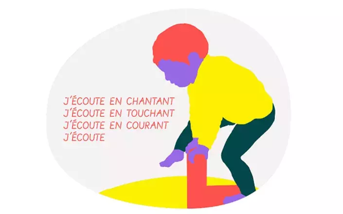 J'écoute en chantant, j'écoute en touchant, j'écoute en courant, j'écoute