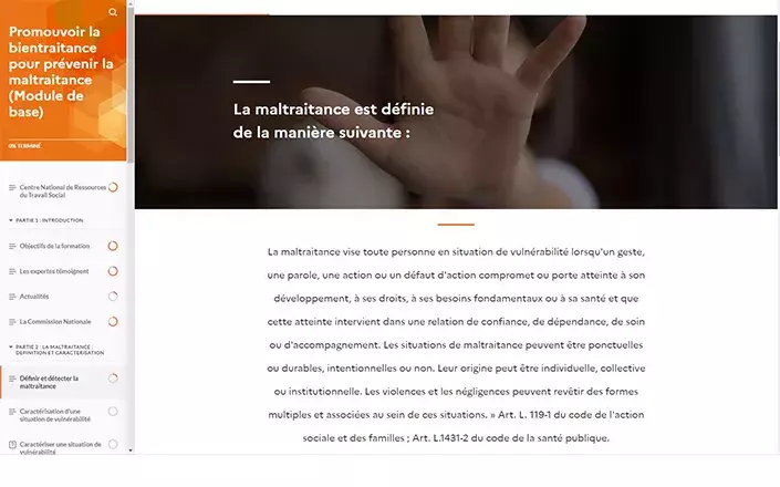 Promouvoir la bientraitance pour prévenir la maltraitance - kit de formation en ligne