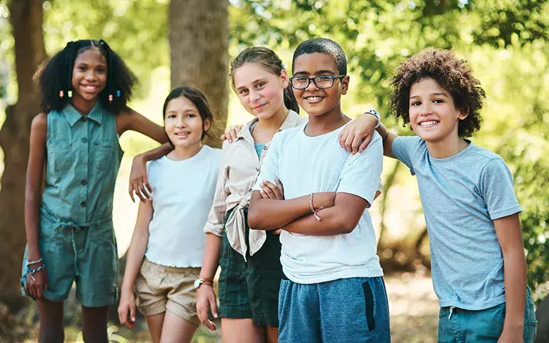 Visuel d'enfants profitant du pass colo