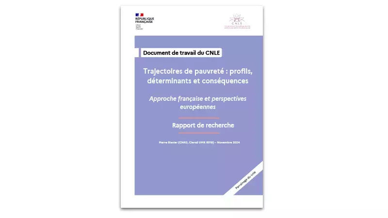 Visuel du rapport de recherche « Trajectoires de pauvreté : profils, déterminants et conséquences »